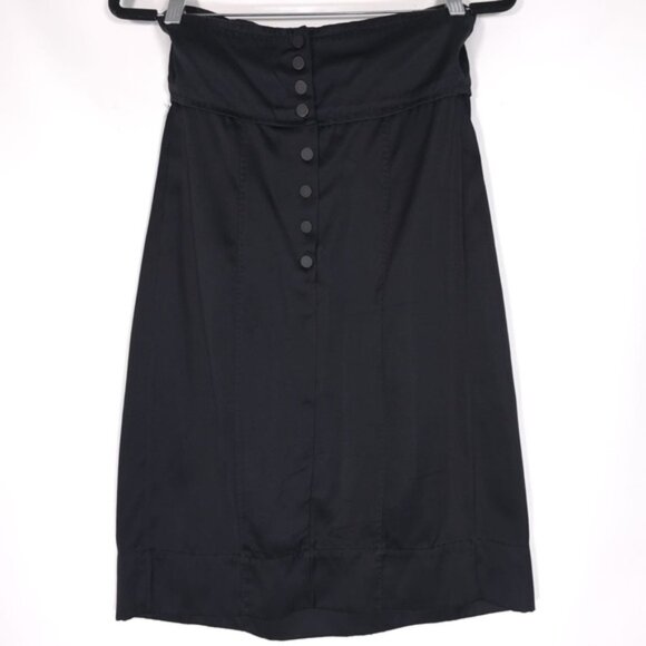 STELLA McCARTNEY ITALY MADE 100% SILK Women Mini Dress Black Strapless Size 40 - Picture 2 of 9